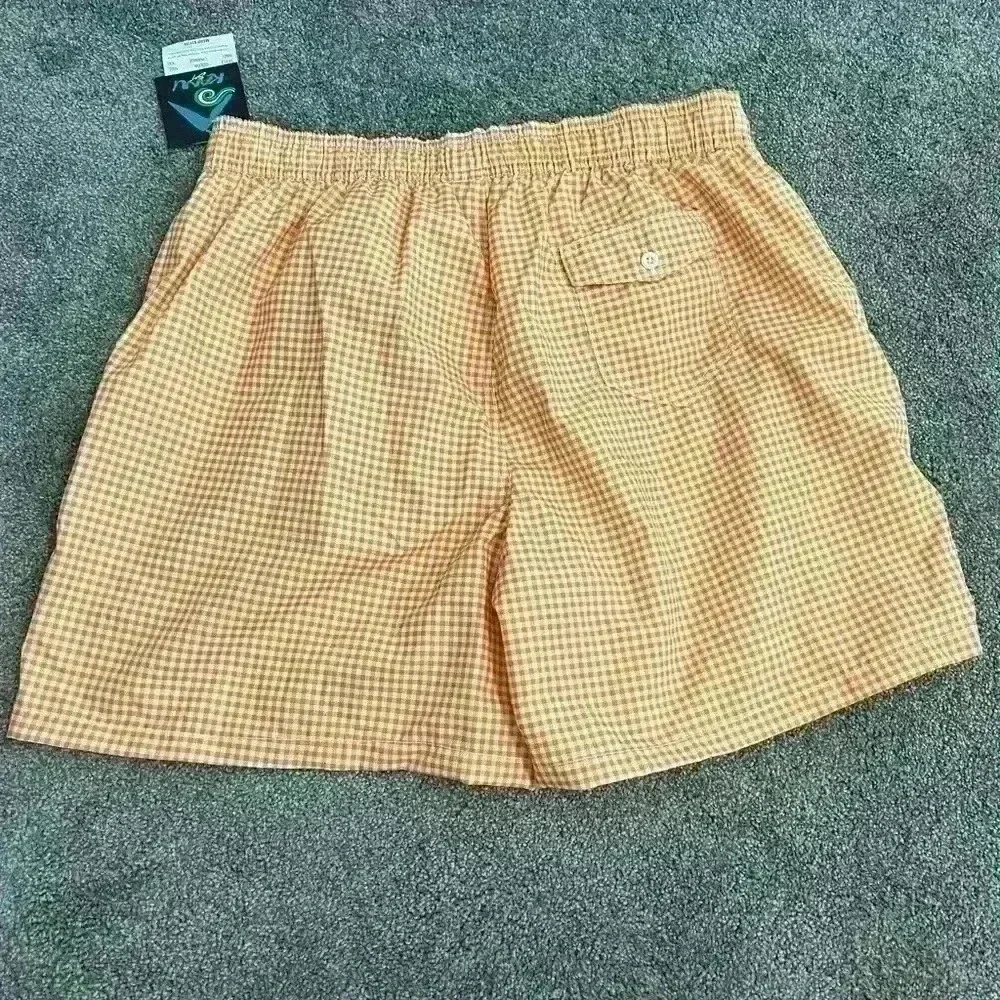 Kanu Surf Mens Monaco Orange and White Swim Shorts - NEW